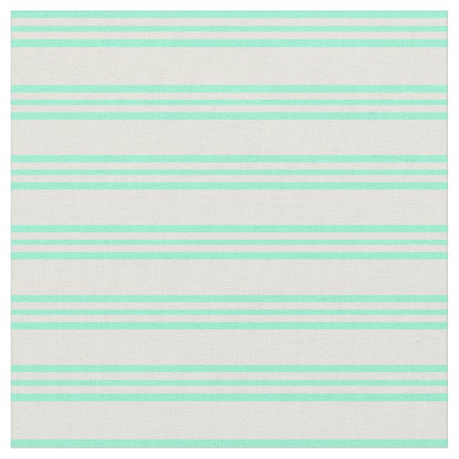 Tecido Padrão de Linhas Beige & Aquamarine (Detalhe)