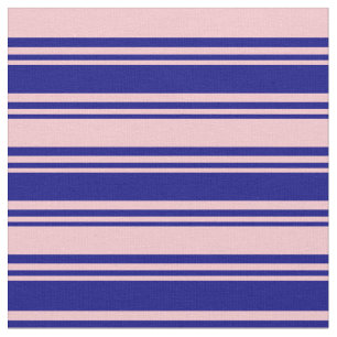 Tecido Padrão de Linhas Coloridas Azul e Rosa