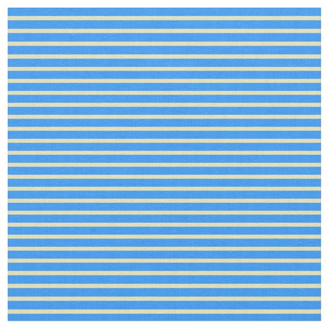 Tecido Padrão de Linhas Coloridas Azul e Tan (Detalhe)