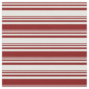 Tecido Padrão de Linhas Coloridas de Creme e Marrom/Stri