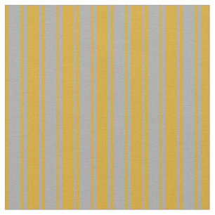 Tecido Padrão de Linhas Coloridas de Goldenrod e Cinzas E