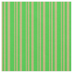Tecido Padrão de linhas coloridas de Khaki e Verde limão