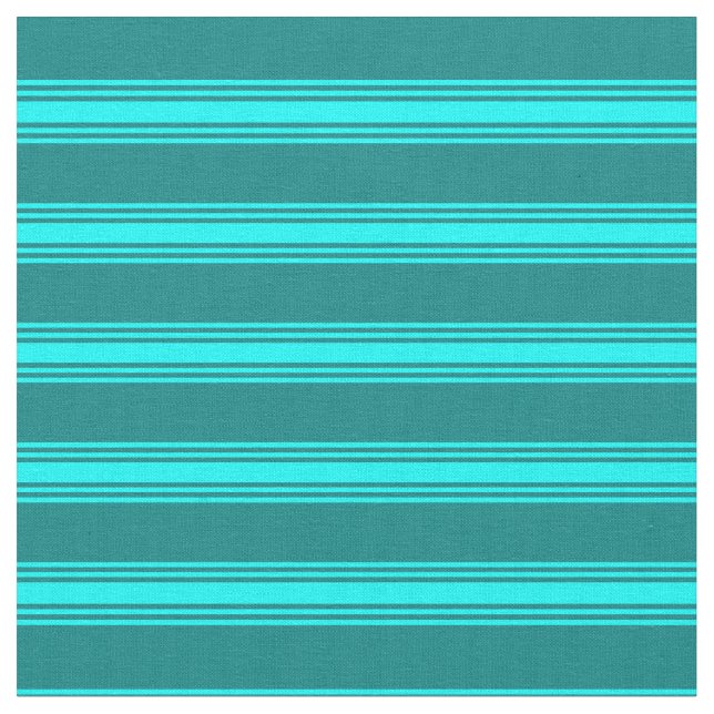 Tecido Padrão de Linhas Coloridas de Teal e Ciano (Detalhe)
