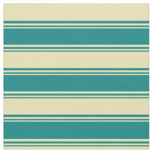 Tecido Padrão de Linhas Coloridas do Teal e do Tan