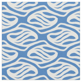 Tecido Padrão de Linhas de Ondas de Água do Tema Marítimo