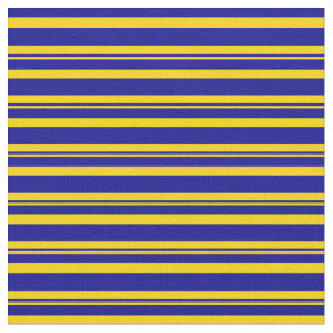 Tecido Padrão de Linhas/Faixa Azul Amarelo e Escuro