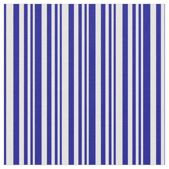 Tecido Padrão de Linhas/Faixa Azul Branco e Escuro (Detalhe)