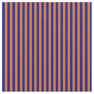 Tecido Padrão de Linhas/Faixa Azul e Chocolate