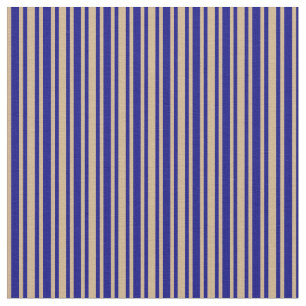 Tecido Padrão de Linhas/Faixa Azul e Tan
