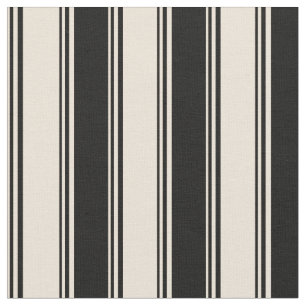 Tecido Padrão de Linhas/Faixa Coloridas Bisque e Preto