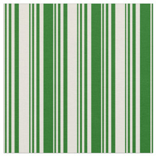 Tecido Padrão de Linhas/Faixa Verde Escuro e bege