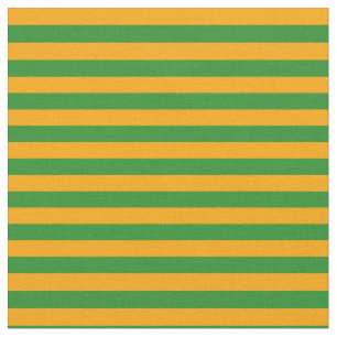 Tecido Padrão de Linhas/Faixa Verde Laranja e Floresta