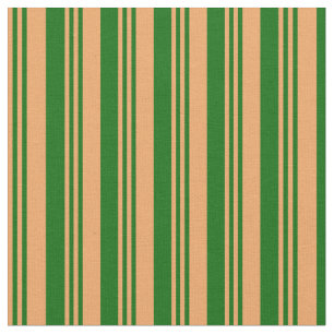 Tecido Padrão de Linhas/Faixa Verde Marrom e Escuro
