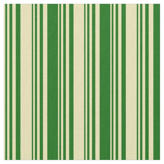Tecido Padrão de Linhas/Faixa Verde Tan e Verde Escuro (Detalhe)