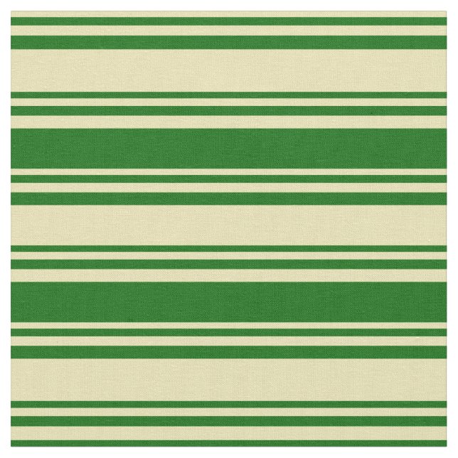 Tecido Padrão de Linhas/Faixa Verde Tan e Verde Escuro (Detalhe)