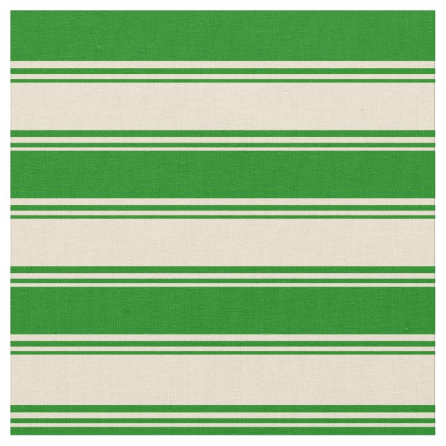 Tecido Padrão de Linhas/faixas beges e verdes (Detalhe)