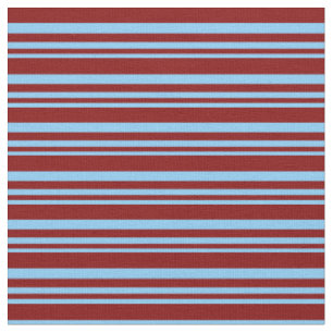 Tecido Padrão de Linhas/Listras Azuis e Maroons do Céu 