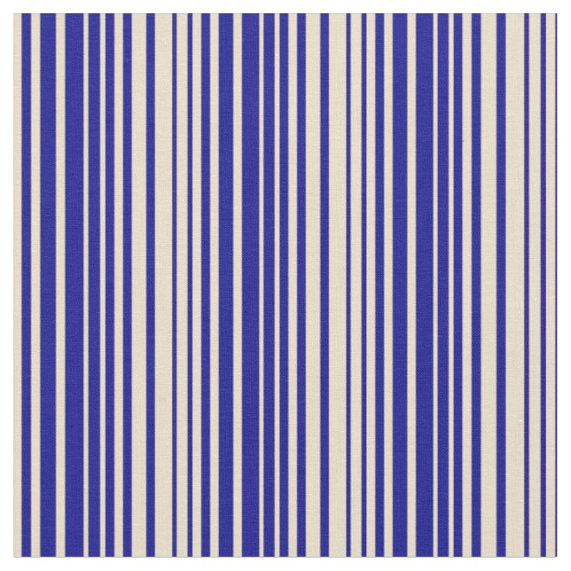 Tecido Padrão de Linhas/Listras Azul Tan e Escuro (Detalhe)