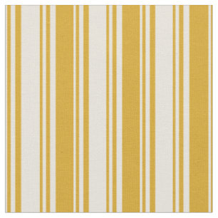 Tecido Padrão de Linhas/Listras Coloridas de Beige e Gold