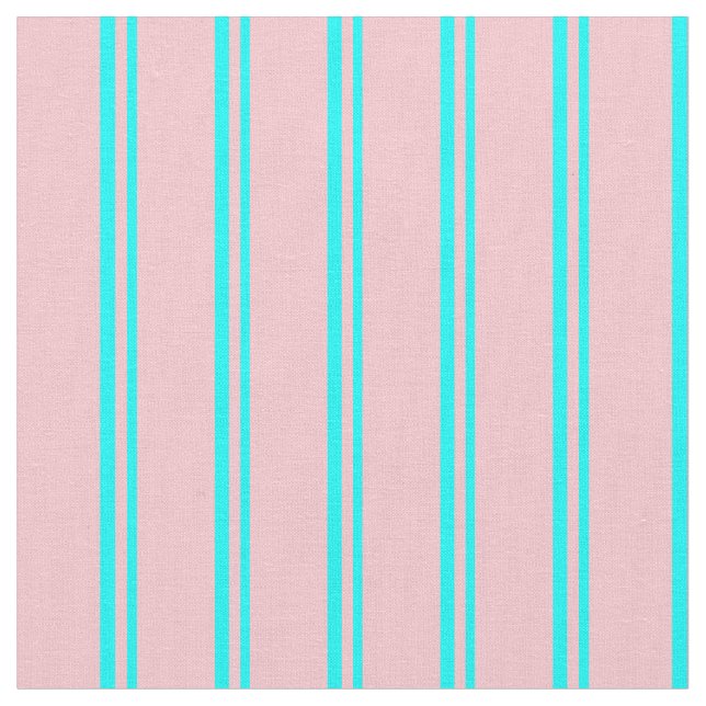 Tecido Padrão de Linhas/Listras de Aqua e Rosa (Detalhe)