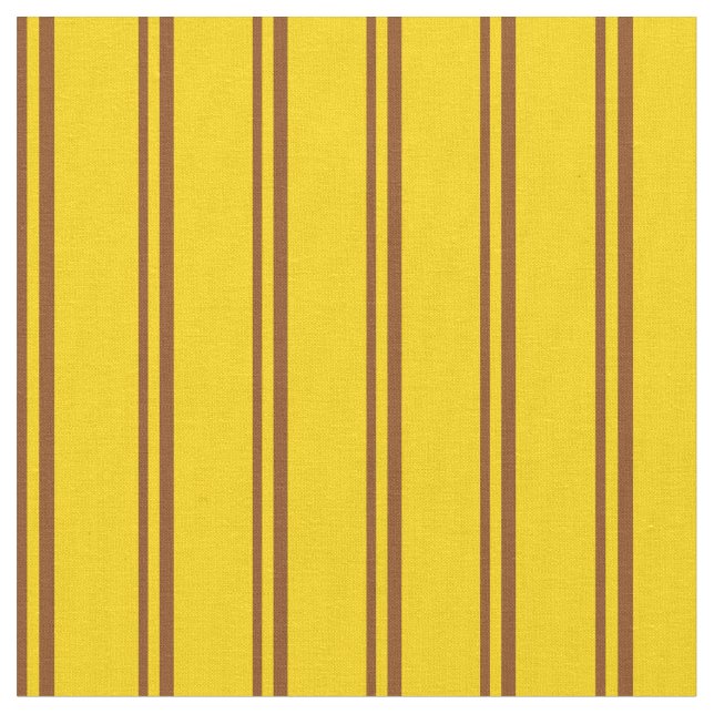 Tecido Padrão de Linhas/Listras Marrons e Amarelas (Detalhe)