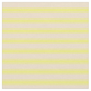 Tecido Padrão de Linhas/Listras Tan e Amarelo