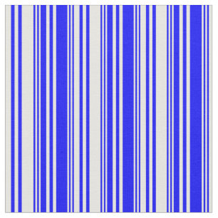 Tecido Padrão de Linhas/Stripes Azul e Branco