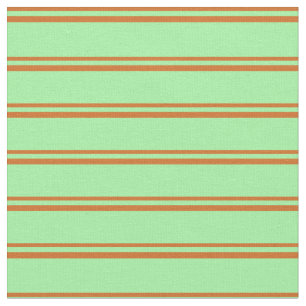 Tecido Padrão de Linhas/Stripes de Chocolate e Verde