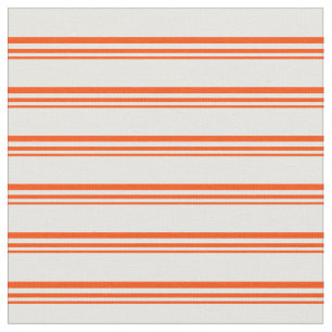 Tecido Padrão de Linhas/Stripes de Creme Vermelho e de Mi