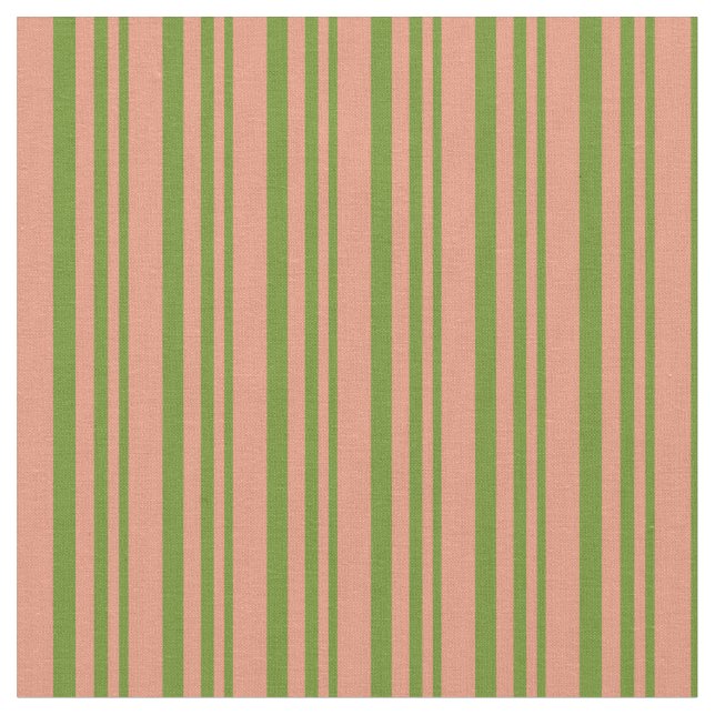 Tecido Padrão de Linhas/Stripes de Salmão Verde e Escuro (Detalhe)