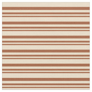 Tecido Padrão de Linhas/Stripes de Siena e Tan