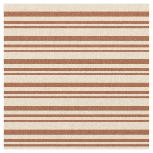 Tecido Padrão de Linhas/Stripes de Siena e Tan (Detalhe)