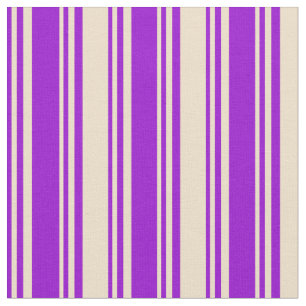 Tecido Padrão de Linhas/Stripes de Violeta Escuro e Tan