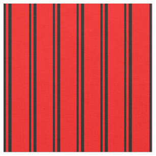 Tecido Padrão de Linhas/Stripes Negra e Vermelha