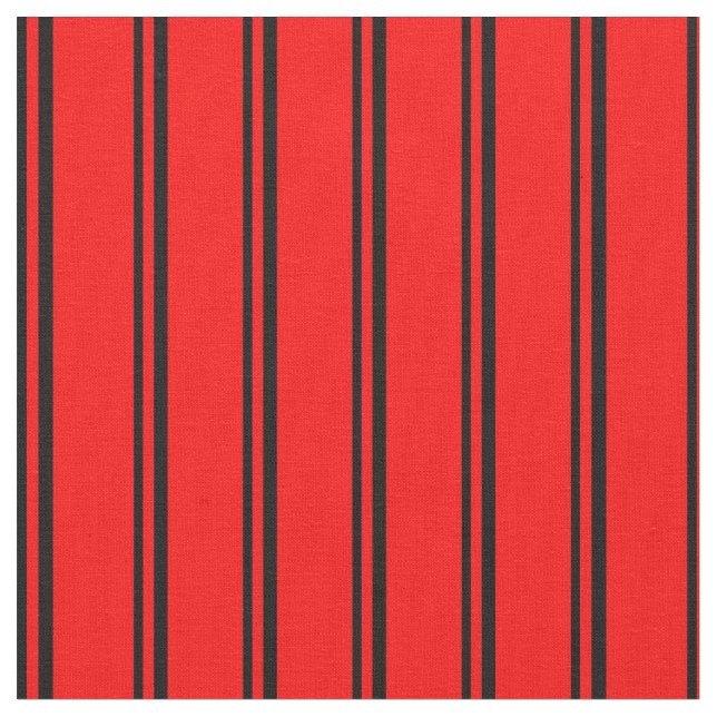 Tecido Padrão de Linhas/Stripes Negra e Vermelha (Detalhe)