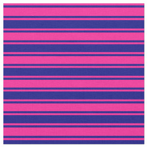 Tecido Padrão de Linhas/Stripes Rosa Azul e Profundo