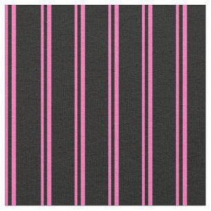 Tecido Padrão de Linhas/Stripes Rosa e Preto Quente