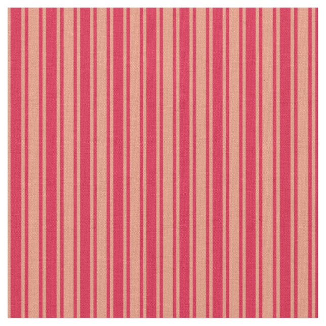Tecido Padrão de Linhas/Stripes/Salmão Escuro e de Crimso (Detalhe)