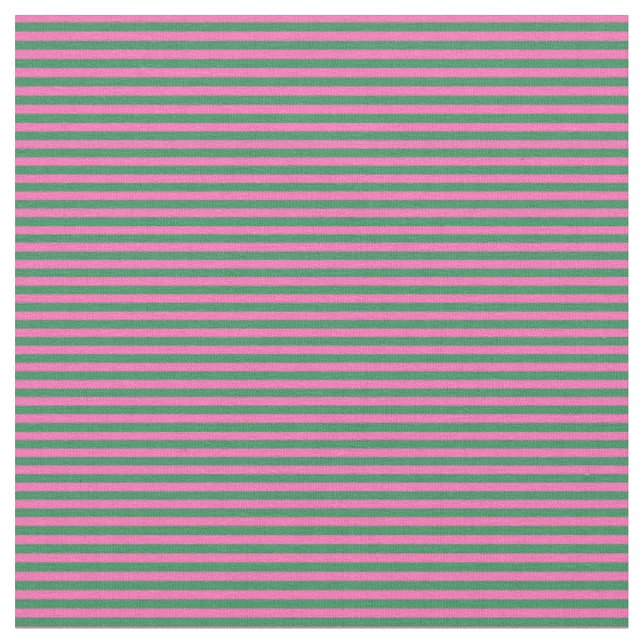 Tecido Padrão de Linhas/Stripes Verdes Rosa Quente e Mar  (Detalhe)