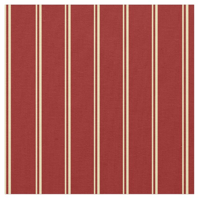 Tecido Padrão de Linhas/Stripes Vermelhas Tan e Escuro (Detalhe)
