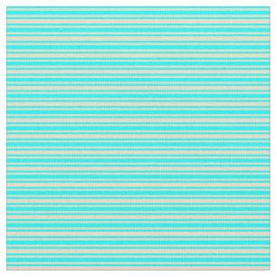 Tecido Padrão de Linhas Tan e Aqua