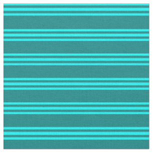 Tecido Padrão de Linhas Teal & Aqua