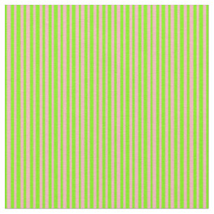 Tecido Padrão de Linhas Verde e Rosa claro
