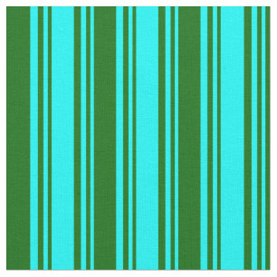 Tecido Padrão de Linhas Verde Escuro e Aqua