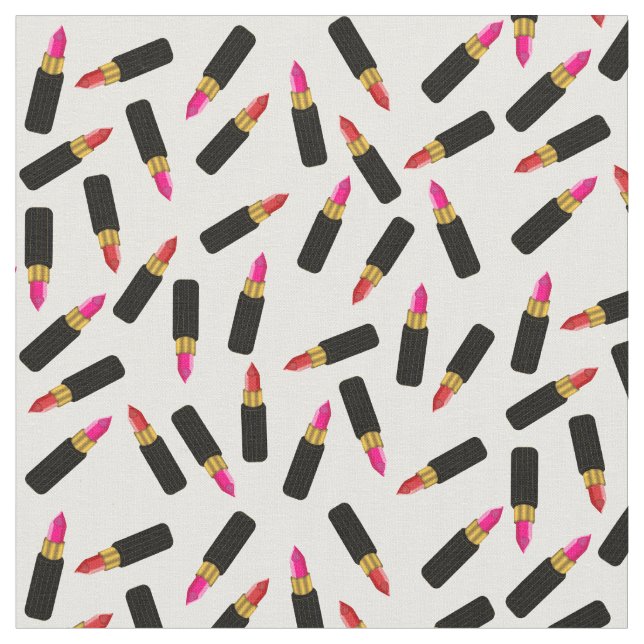 Tecido Padrão de Lipstick rosa e vermelho, chic e sultry (Detalhe)