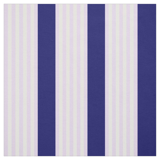 Tecido Padrão de listras brancas e lilás com azul-marinho (Modelo)