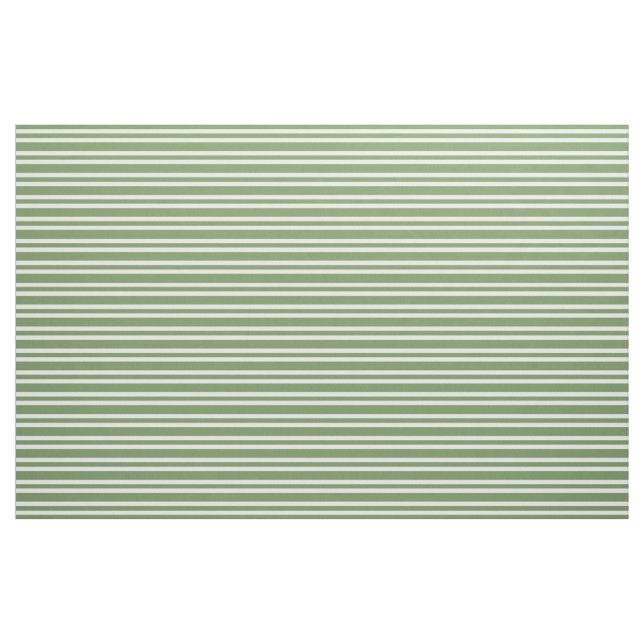 Tecido Padrão de Listras Brancas Verdes (Fat Quarter)