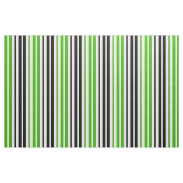 Tecido Padrão de Listras Verde Preto Branco Design  (Fat Quarter)