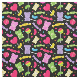 Tecido Padrão de Lollipops Candy Kawaii Cute