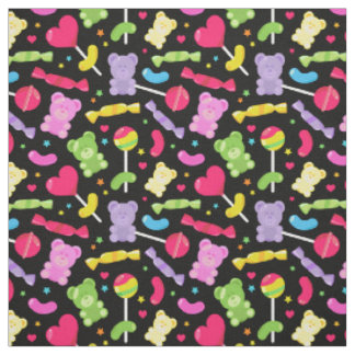 Tecido Padrão de Lollipops Candy Kawaii Cute